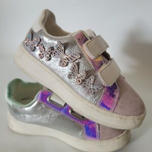 Steve Madden Girl's Flori Sneaker Kids Shoes Sparkled Butterflies Fairy Princess